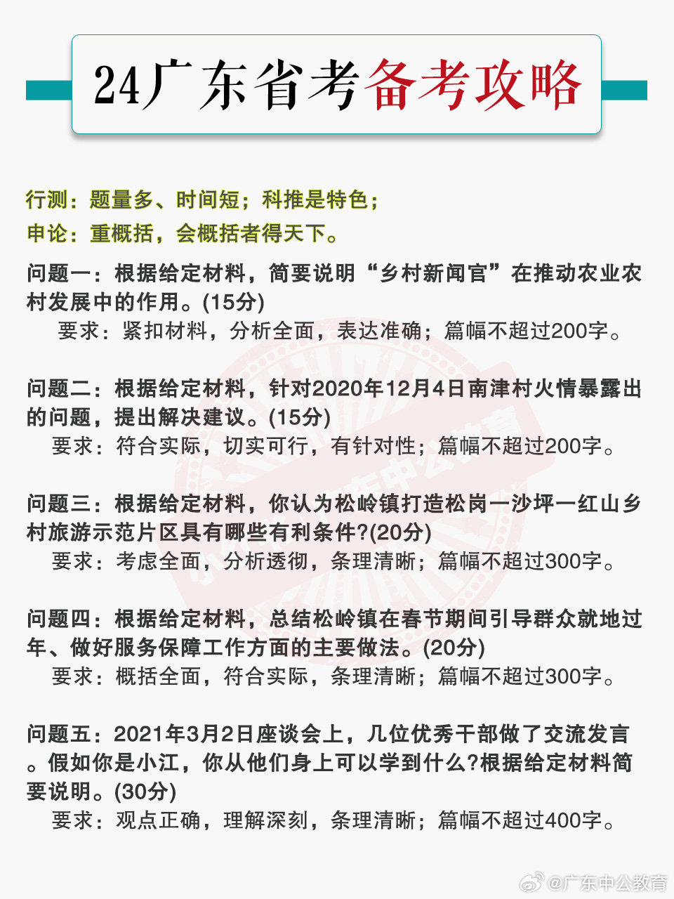 广东省考街道办考试内容与备考策略探讨